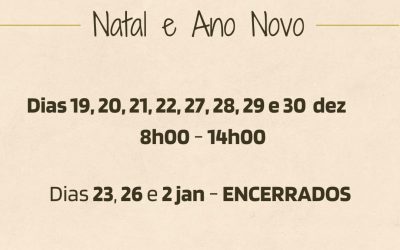 Horário de Funcionamento – Natal e Ano Novo