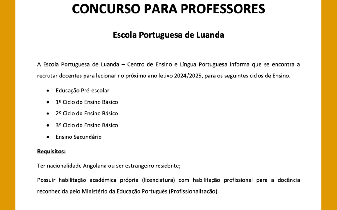 Concurso para Professores 2024/2025