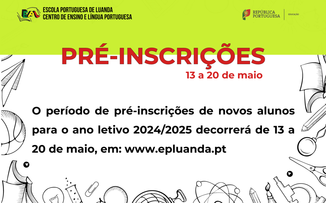 Pré-Inscrições 2024-2025