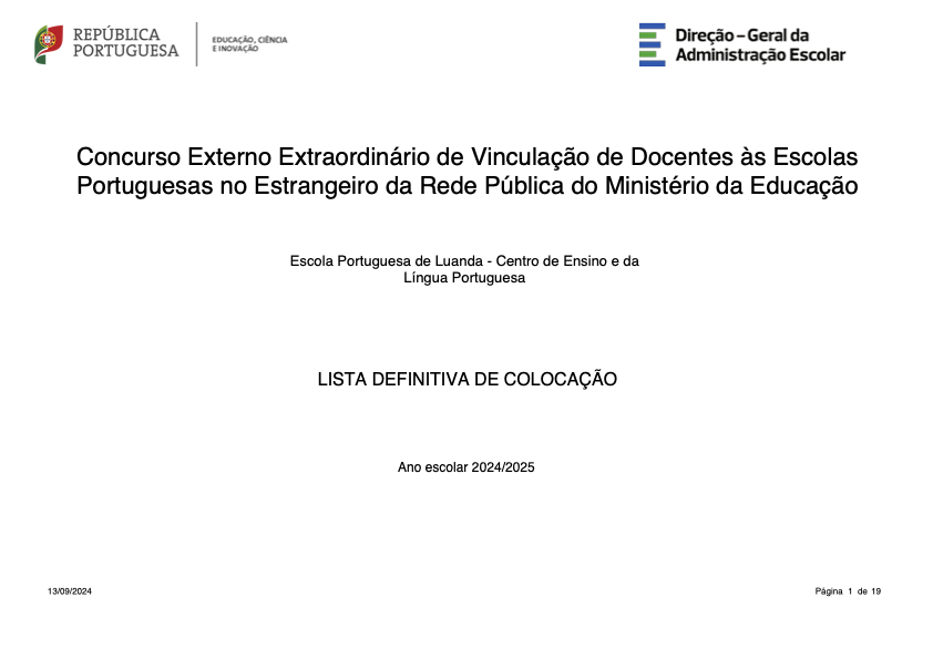 Concurso externo extraordinário de vinculação de docentes – Listas Definitivas