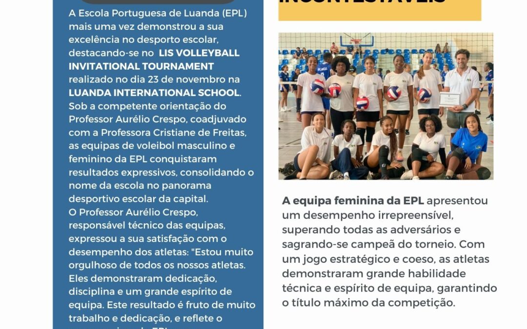 EPL conquista o topo do pódio no Voleibol!