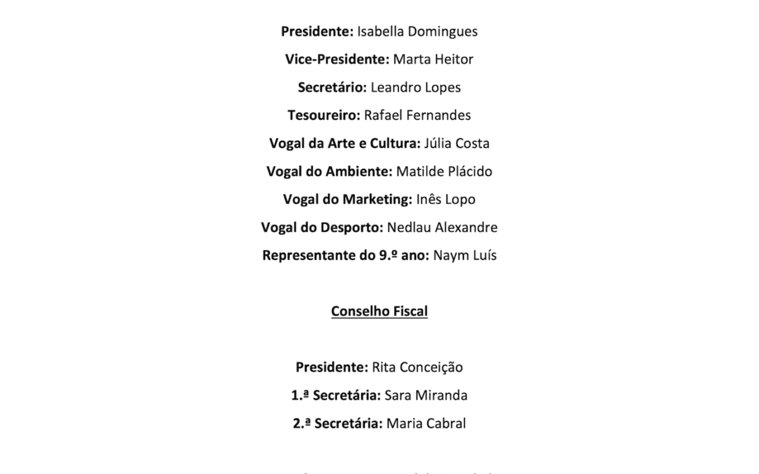 Tomada de Posse da Associação de Estudantes