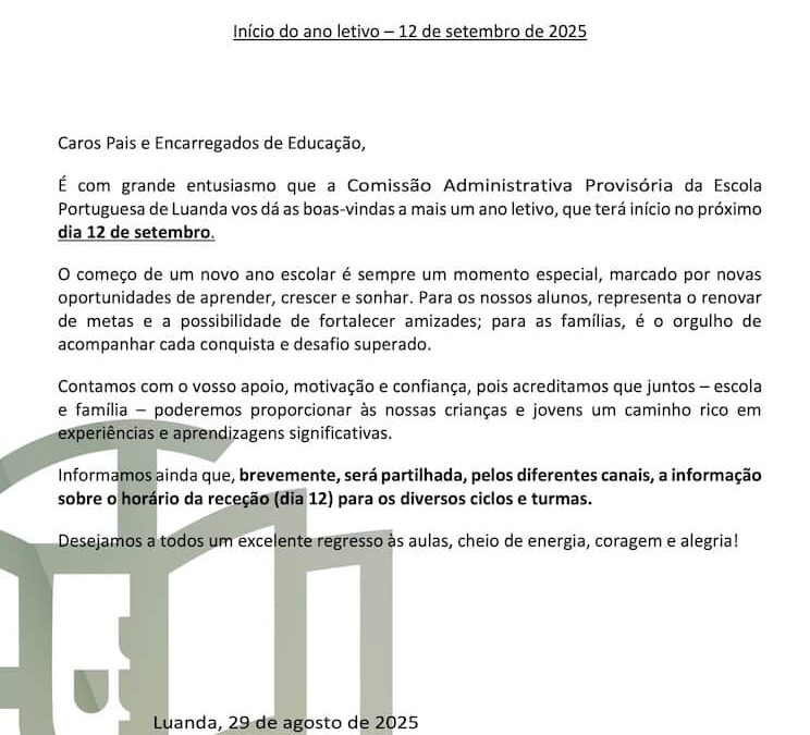 Abertura do ano letivo 2025-2026