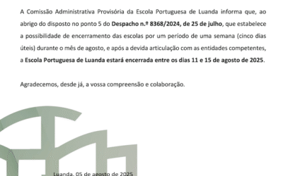 Comunicado: Encerramento da EPL – 11 a 15 de agosto de 2025