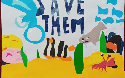 Pintar com a tesoura – Alunos exploraram o mundo marinho de forma criativa