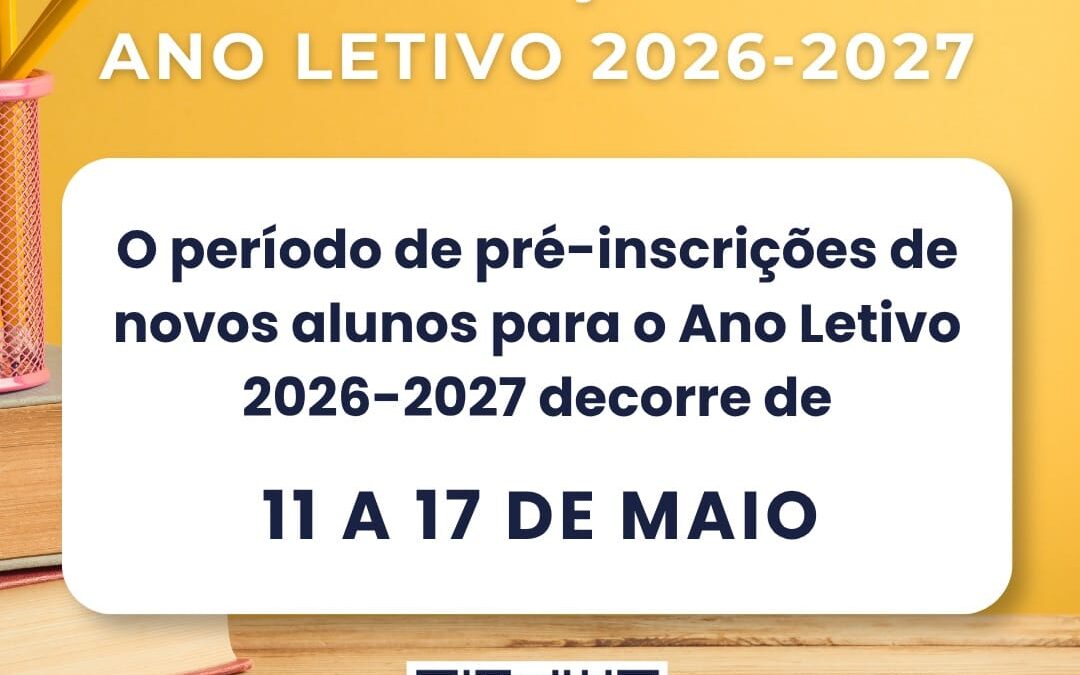 Ficha de pré-inscrição de novos alunos para o ano letivo 2026-2027