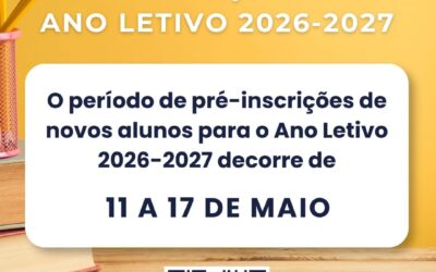 Ficha de pré-inscrição de novos alunos para o ano letivo 2026-2027