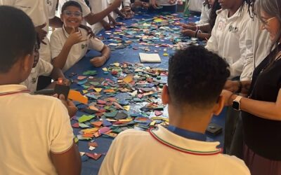 Alunos da EPL transformam lixo marinho em arte